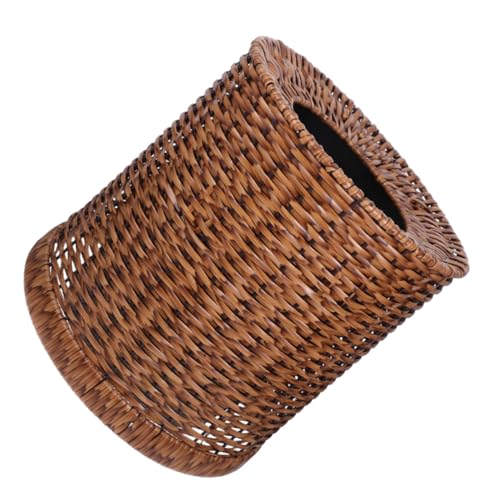 TOBBOMEY Retro Gewebter Mülleimer ohne Deckel Großer Fassungsvermögen Papierkorb mit Rattan optik Langlebig und Pflegeleicht für Wohnzimmer Schlafzimmer Büro Stilvoller Abfallbehälter TOBBOMEY Retro Gewebter Mülleimer ohne Deckel Großer Fassungsvermögen Papierkorb mit Rattan optik Langlebig und Pflegeleicht für Wohnzimmer Schlafzimmer Büro Stilvoller Abfallbehälter von TOBBOMEY