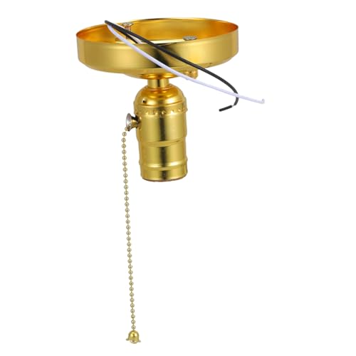 TOBBOMEY Retro Lampenfassung Vintage Schraubfassung mit Zugschalter Goldfarbig für Decken und Wandleuchten Einfache Installation Kompatibel mit Meisten Glühbirnen für Küche und Restaurant TOBBOMEY Retro Lampenfassung Vintage Schraubfassung mit Zugschalter Goldfarbig für Decken und Wandleuchten Einfache Installation Kompatibel mit Meisten Glühbirnen für Küche und Restaurant von TOBBOMEY