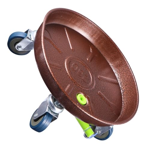 TOBBOMEY Robuster Metall Blumentopfständer mit Drehbare Mobiler Pflanzenroller für Schwere Blumentöpfe für Innen und Außenbereich Umstellen und Dekorieren von TOBBOMEY