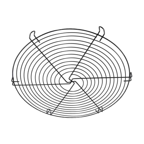TOBBOMEY Rundes Antihaftbeschichtetes Kuchen abkühlgitter aus Langlebigem Eisen Vielseitiges Backzubehör für Kuchen Brot Kekse und Gemüse Praktisches Kühl Abtropfgitter für Küche von TOBBOMEY