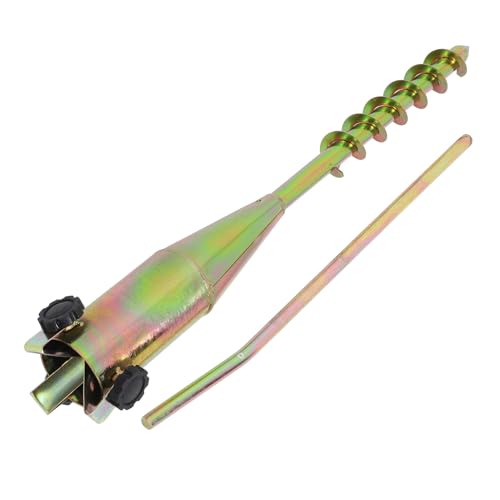 TOBBOMEY Sandanker Sonnenschirmhalter Spiral Erdspieß für Balkon Strand Outdoor Sonnenschirmbefestigung Windfest und Werkzeugfrei Kompatibel mit Spiralsonnenschirmen von TOBBOMEY
