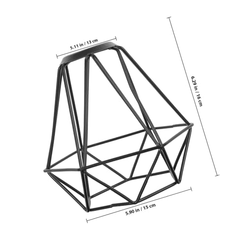 TOBBOMEY Schwarzer Hohlgeflecht Lampenschirm aus Schmiedeeisen Dekorative Draht abdeckung für Tischlampen Langlebig und Formstabil Einfach zu Montieren Geeignet für Wohn von TOBBOMEY