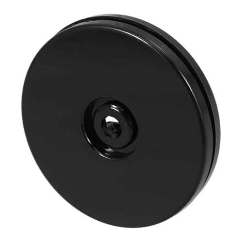 TOBBOMEY Schwarzer Lazy Susan Drehteller aus Acryl mit Kugelgelagertem Drehbeschlag Rutschfester Stabiler Drehbarer Displayständer für Küchen Gewürzregal und Esstisch Organizer von TOBBOMEY