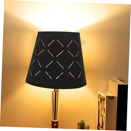 TOBBOMEY Schwarzer Stehlampen lampenschirm Außen Goldfarbener Innen Ersatzlampenschirm für Wohn Arbeitszimmer Dekorativ Minimalistisches Design Augenschonend und Passend von TOBBOMEY