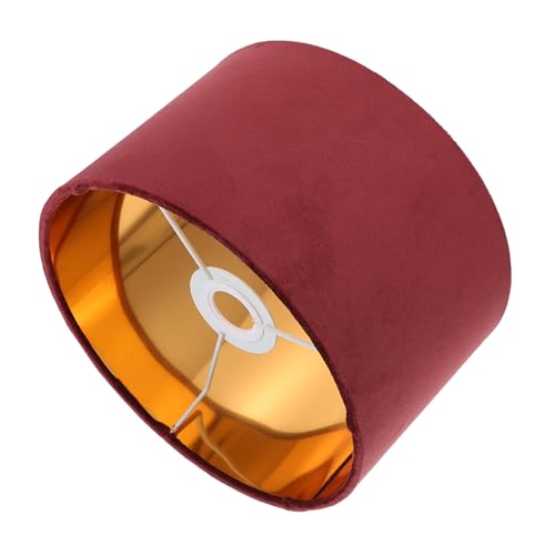 TOBBOMEY Seidenvelours Lampenschirm Rot Tischlampe Dekorativer Stoff Lampenabdeckung Ersatz für Nachttischlampe Wohnzimmer Wohnzimmerdeko TOBBOMEY Seidenvelours Lampenschirm Rot Tischlampe Dekorativer Stoff Lampenabdeckung Ersatz für Nachttischlampe Wohnzimmer Wohnzimmerdeko von TOBBOMEY