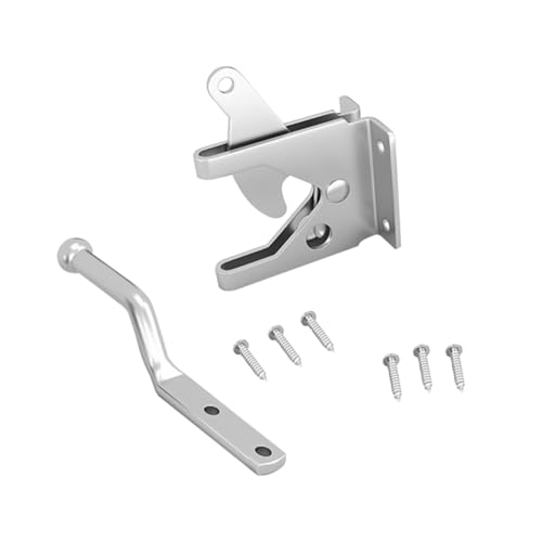 TOBBOMEY Selbstverriegelnder Schieberiegel Gartentor Türriegel aus Verzinktem Stahl Schwenkhebel für Holzzaun Links Rechts Einsetzbar Rostfrei Schnelle Montage für Garten Scheune TOBBOMEY Selbstverriegelnder Schieberiegel Gartentor Türriegel aus Verzinktem Stahl Schwenkhebel für Holzzaun Links Rechts Einsetzbar Rostfrei Schnelle Montage für Garten Scheune von TOBBOMEY