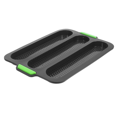 TOBBOMEY Silikon French Bread Form Mulden Backblech Brotbackform Antihaft Flexibel Für Haus Küche Profi French Loaf Pan Französisches Baguette Backen von TOBBOMEY
