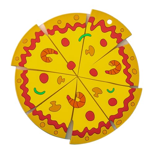 TOBBOMEY Silikon Untersetzer Pizza Design Hitzebeständig rutschfest Küchentisch Matte Groß Wiederverwendbar für Heiße Töpfe Geschirr Getränkebecher Schützt Oberflächen von TOBBOMEY
