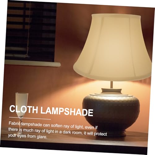 TOBBOMEY Stoff Lampenschirm Lampenabdeckung Staubschutz Weiches Licht Diffuses Licht Für Tisch Wand Und Stehlampe Rundes Design Passend Für Schlafzimmer Und Wohnzimmer von TOBBOMEY