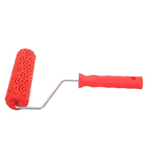 TOBBOMEY Strukturierte Gummiwalze mit Fischschuppenmuster Dekorativer DIY Farbroller für Wandfarbe und Strukturputz Flexible und Wiederverwendbare Lackierwalze für Wanddekor von TOBBOMEY