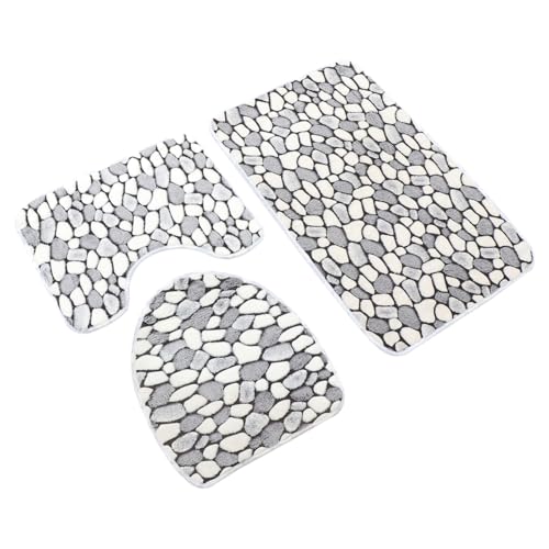 TOBBOMEY Teiliges Badezimmer Teppich aus Weichem Korallenfleece Saugfähige Wc Matte mit Ausschnitt rutschfeste Duschraum Matte Waschbar für Zuhause Hotel Wohnmobil Geeignet TOBBOMEY Teiliges Badezimmer Teppich aus Weichem Korallenfleece Saugfähige Wc Matte mit Ausschnitt rutschfeste Duschraum Matte Waschbar für Zuhause Hotel Wohnmobil Geeignet von TOBBOMEY