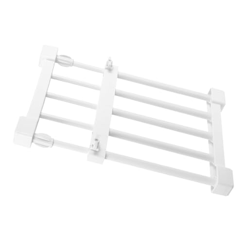 TOBBOMEY Teleskopisches Einlegebrett Weiß Verstellbar Platzsparend für Schrank Organizer Kleiderschrank Küche Bad Vielseitig Einsetzbar Langlebig und Einfach zu Montieren von TOBBOMEY