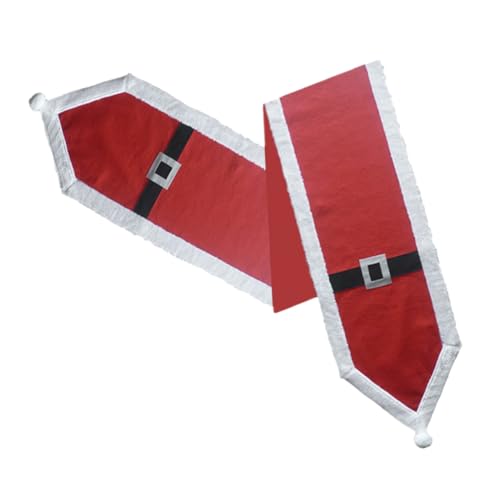 TOBBOMEY Tischdekorationstischflagge Tischläufer Leinen funkelnd Dekorate Weihnachten Feiertagstischläufer Party-Tischdecke Weihnachtsmann Tischläufer kreative Tischdecke von TOBBOMEY