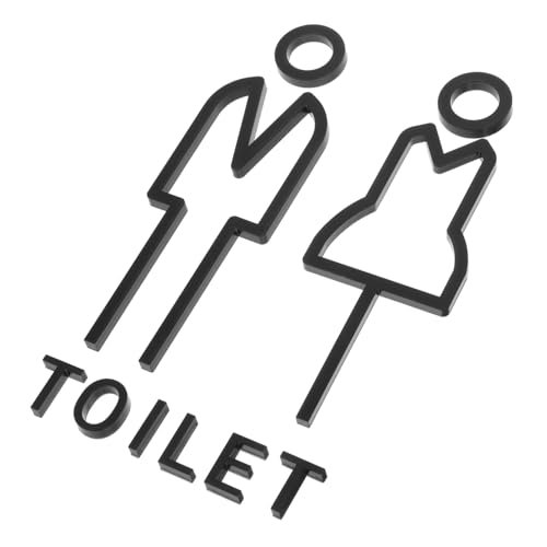 TOBBOMEY Toilettenschild Elegantes Wc schild mit Klaren Damen Herren symbolen Langlebige Einfache Montage Vielseitig für Hotels Restaurants und Gemeinschafts Waschräume Geeignet von TOBBOMEY