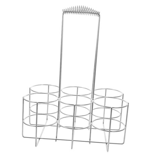 TOBBOMEY Tragbarer Metall flaschenträger für Bierflaschen mit Griff Langlebiger Flaschenkorb für Barbecue und Partys Handlicher Bierflaschenhalter für Einfache Mitnahme und Sicheren von TOBBOMEY