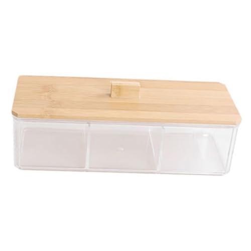 TOBBOMEY Transparente Baumwollstäbchen Aufbewahrungsbox mit Bambusdeckel Fächer Organizer für Bad und Kosmetik Staubdicht Langlebig Eleganter Natur Look für Badezimmer und Schminktisch TOBBOMEY Transparente Baumwollstäbchen Aufbewahrungsbox mit Bambusdeckel Fächer Organizer für Bad und Kosmetik Staubdicht Langlebig Eleganter Natur Look für Badezimmer und Schminktisch von TOBBOMEY