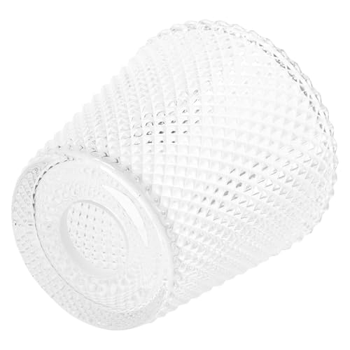 TOBBOMEY Transparenter Glas Lampenschirm Deckenleuchte Lampenschirm für Glühbirne Hängender Lampenschutz Einfaches Design für Wohnzimmer und Schlafzimmer von TOBBOMEY