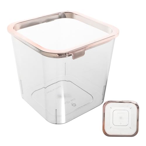 TOBBOMEY Transparenter Quadratischer Müllbehälter aus Pet Stabiler Mini Abfalleimer ohne Deckel Vielseitig für Küche Büro Schlafzimmer und Wohnbereich Praktische für Haushalt und Garage von TOBBOMEY
