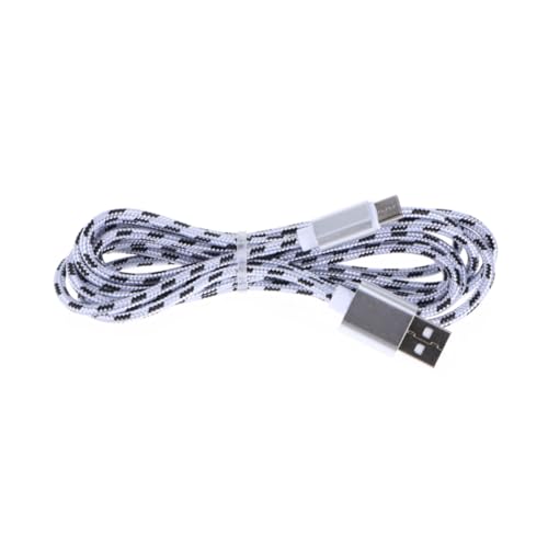 TOBBOMEY Type C USB C Ladekabel Schnellladegerät Nylon Geflochten Daten und Ladekabel Kompatibel für Smartphones Tablets Mobiles Laden und Synchronisation Silber von TOBBOMEY