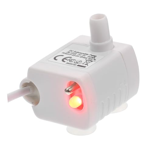 TOBBOMEY USB Betriebene Leise Katzenbrunnenpumpe mit Trockenlaufschutz und LED Einstellbare Wasserförderung Langlebige Tauchpumpe für Haustier Trinkbrunnen Kompatibel mit Meisten von TOBBOMEY