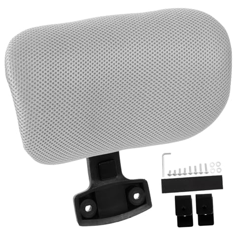 TOBBOMEY Verstellbare Bürostuhl Nackenstütze mit Atmungsaktivem Mesh Weicher Schwamm Polsterung Höhenverstellbarer Kopfstütze für Computerstuhl Ergonomisches Zubehör für Büro und Zuhause von TOBBOMEY