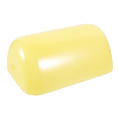 TOBBOMEY Vintage Glass Lampenschirm für Bankerlampe Robustes Ersatzglas Gelb Getönt Kompatibel mit Tischlampen und Nachttischlampen Praktische Lichtabdeckung für Zuhause und Büro von TOBBOMEY