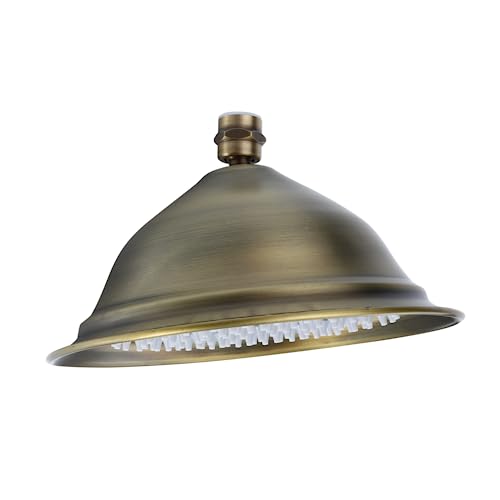 TOBBOMEY Vintage Kupferfarbener Edelstahl Decken Duschkopf Rostfrei Starker Wasserspray für Badezimmer Einfache Montage Kompatibel mit Standard Duscharmaturen Komfortables Duscherlebnis von TOBBOMEY