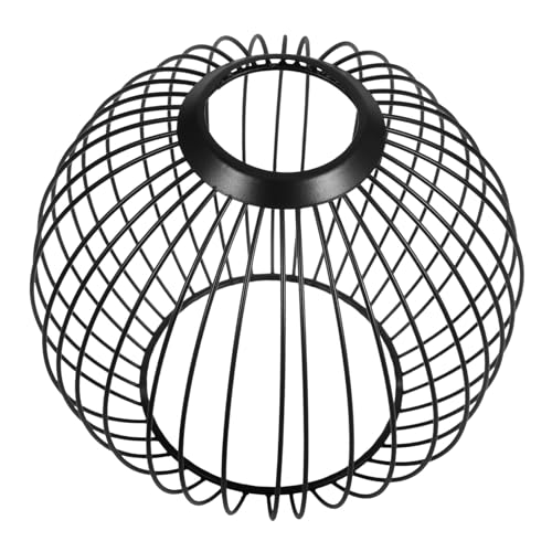 TOBBOMEY Vintage Lampenschirm aus Stabilem Eisen Industrieller Deckenlampen abdeckung Retro Design für Hotel und Wohnräume Netzstruktur Schwarz oben Unten Langlebig TOBBOMEY Vintage Lampenschirm aus Stabilem Eisen Industrieller Deckenlampen abdeckung Retro Design für Hotel und Wohnräume Netzstruktur Schwarz oben Unten Langlebig von TOBBOMEY