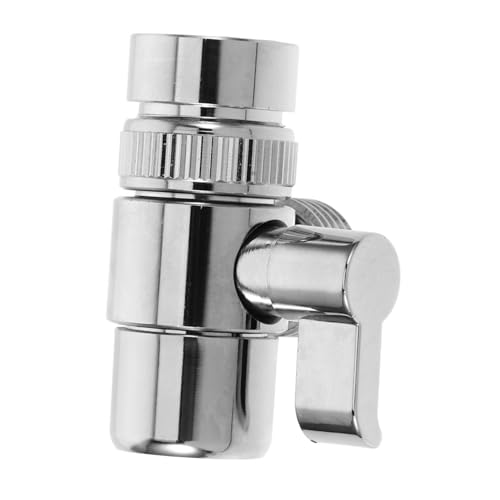 TOBBOMEY Vollkupfer Wasserhahn Adapter mit Drehbarem Metallgriff zu Anschluss für Waschmaschine Geschirrspüler Schlauchanschluss Robust Rostfrei Kompakt für Waschbecken und Wasserleitung von TOBBOMEY