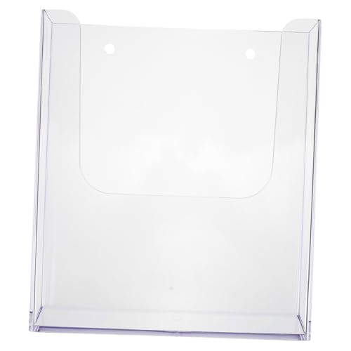 TOBBOMEY Wandmontierter transparenter Prospekthalter Flyer Stand Wandordnerhalter Organizer für Büro Desktop Dateiorganisation und Zeitschriftenpräsentation von TOBBOMEY