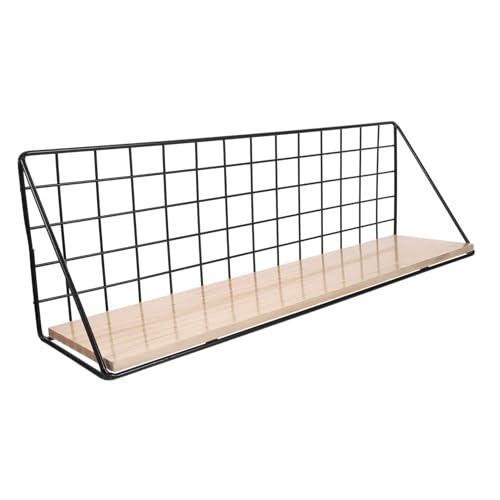 TOBBOMEY Wandregal Schwarz Groß Wanddeko Wohnraum Wandhalterung Stabil Für Bad Küche Wohnzimmer von TOBBOMEY