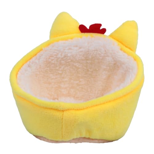 TOBBOMEY Warm Gefüttertes Hamster Kuschelnest Plüschhaus für Kleine Haustiere Kuscheliges Winterbett für Hamster und Meerschweinchen Abnehmbares Waschmatten Design und Komfortabel Sicherer von TOBBOMEY