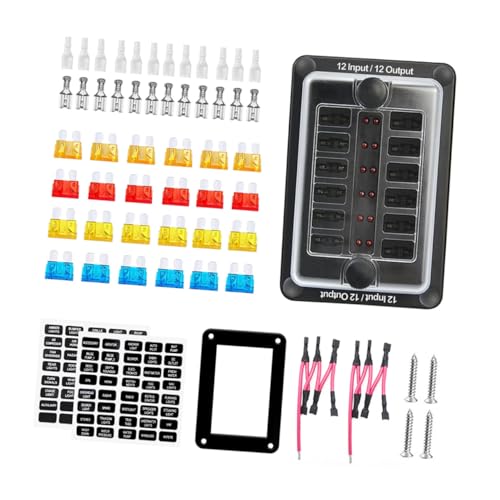 TOBBOMEY Wasserdichter Atc Sicherungsverteilerblock mit Ausgängen Batterieanschluss Verteiler für Auto und Hitzebeständiger Sicherungshalter mit Ersatzsicherungen und TOBBOMEY Wasserdichter Atc Sicherungsverteilerblock mit Ausgängen Batterieanschluss Verteiler für Auto und Hitzebeständiger Sicherungshalter mit Ersatzsicherungen und von TOBBOMEY