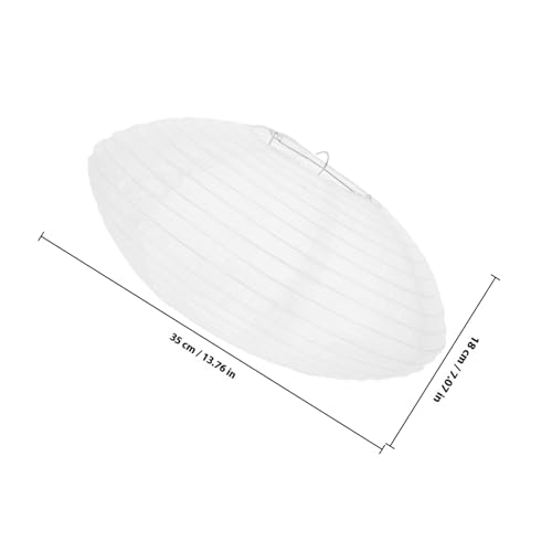 TOBBOMEY Wasserdichter Ovaler Lampenschirm aus Stoff Dekorative Garten hängelaterne für Innen Außenbereich Eleganter Lampion lichtschutz für Pendelleuchte und Tischlampe von TOBBOMEY