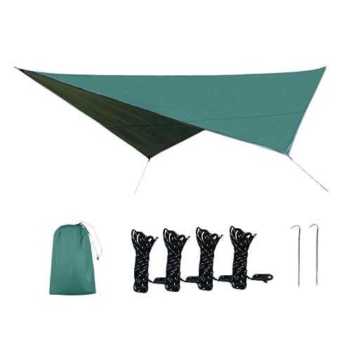 TOBBOMEY Wasserdichtes Winddichtes Sonnensegel Oxford mit UV Schutz Verdickte Outdoor Markise für Camping und Picknick Doppelte Grün Vielseitiger Schutz für Garten und Poolbereich von TOBBOMEY