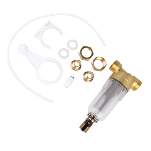 TOBBOMEY Wasserfilter mit Rückspülfunktion Haushalts wasserenthärter und Vorfilter für Küchenarmaturen Transparentes Gehäuse zur Entfernung von Rost Sand und Wasserablagerungen TOBBOMEY Wasserfilter mit Rückspülfunktion Haushalts wasserenthärter und Vorfilter für Küchenarmaturen Transparentes Gehäuse zur Entfernung von Rost Sand und Wasserablagerungen von TOBBOMEY