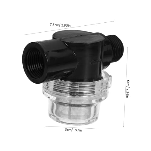 TOBBOMEY Wasserpumpe Filter Drehbar Wasser Schlauch Sieb Transparent Praktisch Schutz Schmutz für Wohnmobil Garten Teich Nutzung von TOBBOMEY