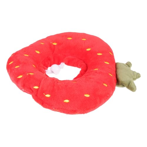 TOBBOMEY Weicher Atmungsaktiver Katzen Halskragen mit Süßem Fruchtdesign Verstellbarer Schutzkragen gegen Lecken Beißen und Kratzen Leicht für Postoperative Erholung und Hautschutz bei von TOBBOMEY