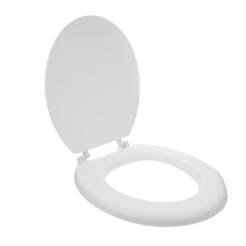 TOBBOMEY Weicher Schaumstoff Wc sitz mit Dickem Langlebigem Design Langsame Absenkautomatik Klassischer Toilettendeckel für Bad Komfortabler Ersatz für Herkömmliche Toiletten Weiße O U von TOBBOMEY