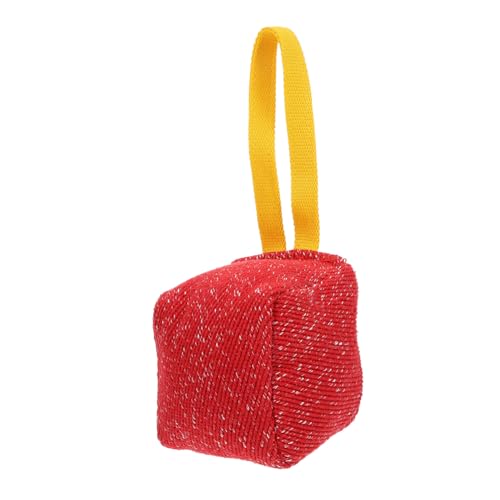 TOBBOMEY Widerstandsfähiges Hundekauspielzeug Kaukissen aus Langlebigem Material und Leicht für Interaktives und Training Geeignet für Welpen und Kleine Hunde Rote Farbe von TOBBOMEY