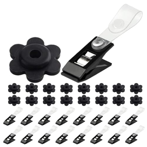 TOBBOMEY Fahnenmast-Clips Und Stopper Für Gartenflaggen Winddichter Clip Zum Befestigen Masten Und Stangen Outdoor Geeignet Schwarz von TOBBOMEY