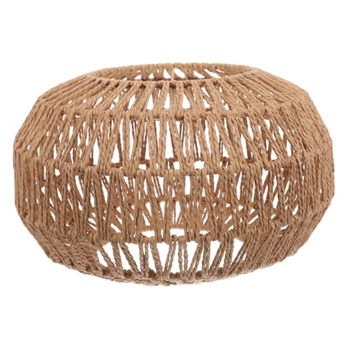 TOBBOMEY Wunderschöner Geflochtener Vintage Lampenschirm aus Papierseil Dekorativer Hängelichtschirm für Restaurant Teehaus Bar Robust Warmes Licht Rustikaler Retro stil TOBBOMEY Wunderschöner Geflochtener Vintage Lampenschirm aus Papierseil Dekorativer Hängelichtschirm für Restaurant Teehaus Bar Robust Warmes Licht Rustikaler Retro stil von TOBBOMEY