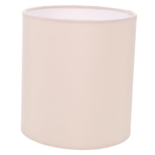 TOBBOMEY Zylinderförmiger Lampenschirm aus Stoff Dekorativer Ersatz für Steh Tischlampen Einfache Montage Beige Stilvolle Wohnraum Schlafzimmerbeleuchtung von TOBBOMEY