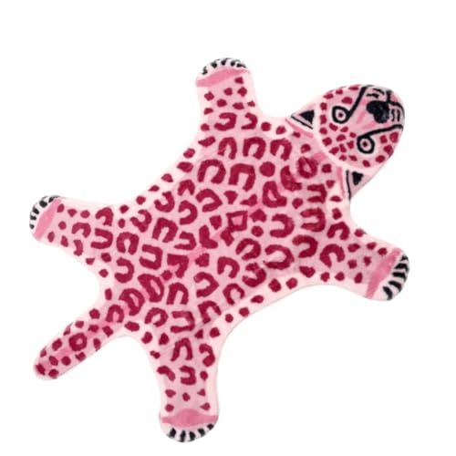 TOBBOMEY rutschfeste Lion Stripe Fußmatte mit Leopardenmuster Weiche Haustier Matte für Wohnzimmer Badezimmer Küche und Schlafzimmer Dekorative Schmutzfangmatte Strapazierfähige von TOBBOMEY