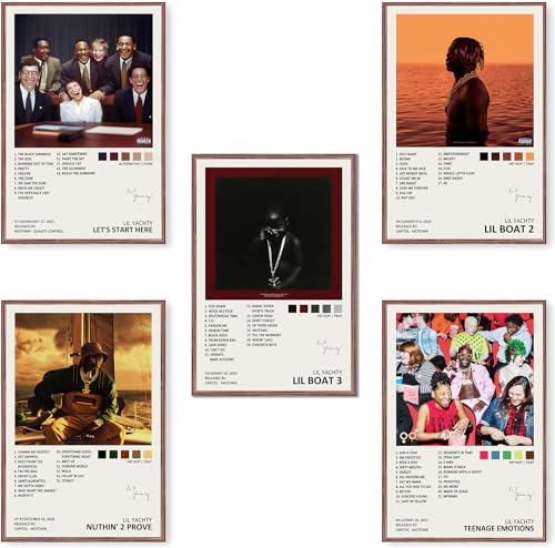 TOBIANG Lil Yachty Musikalbum Cover signiert limitierte Leinwand Poster (Set mit 5 Stück), ungerahmt: 20 x 30 cm von TOBIANG