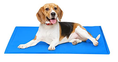 Hunde Kühlmatte 50 x 40 cm - Kühldecke Hund mit ungiftigem Gel selbstkühlend | Kühlmatte für Hunde oder Katzen | Hundebett Cooling mat Dog hundedecke kühlend | Erleichterung an heißen Tagen (M) von TOBJA