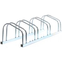 Toboli Fahrradständer für 4 Fahrräder 105x32x26cm aus verzinktem Stahl für drinnen und draußen geeignet für Boden- und Wandmontage Reihenparker von TOBOLI