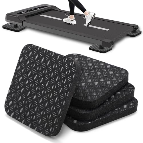 TOBWOLF 4PCS 10MM Verdickt Laufbandmatte Gummi-Laufband-Pads, Bodenschutzmatte Fitnessgerät Unterlage Schalldämmend, rutschfest Bodenschutzmatte Laufband, Übungsgerät-Matte zum Schutz des Bodens TOBWOLF 4PCS 10MM Verdickt Laufbandmatte Gummi-Laufband-Pads, Bodenschutzmatte Fitnessgerät Unterlage Schalldämmend, rutschfest Bodenschutzmatte Laufband, Übungsgerät-Matte zum Schutz des Bodens von TOBWOLF