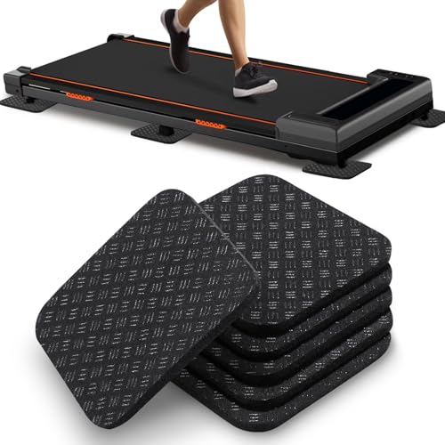 TOBWOLF 6PCS Laufband Unterlage Schalldämmend, 10 x 10 x 0.5CM Bodenschutzmatte Fitnessgerät, rutschfest Bodenschutzmatte Laufband, Übungsgerät-Matte zum Schutz des Bodens von TOBWOLF