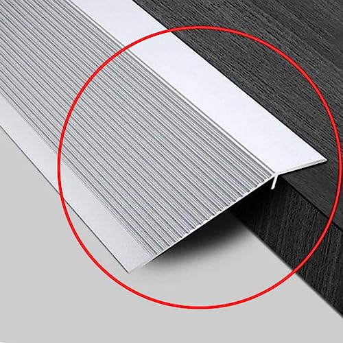 TOCTUS Übergangsleiste rutschfeste Schwellenleiste, Bodenbelag Deckleisten Für Laminat, Aluminium Übergangsprofil Höhenausgleich 2 cm/4 cm, Kantenschutz Für Laminatböden (Size : L 90cm H 2cm) von TOCTUS